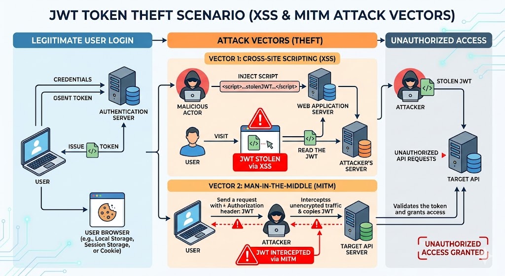 JWT와 세션 기반 인증 요청 흐름 비교
